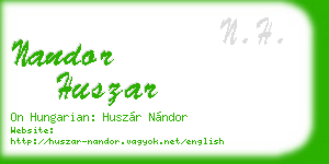 nandor huszar business card